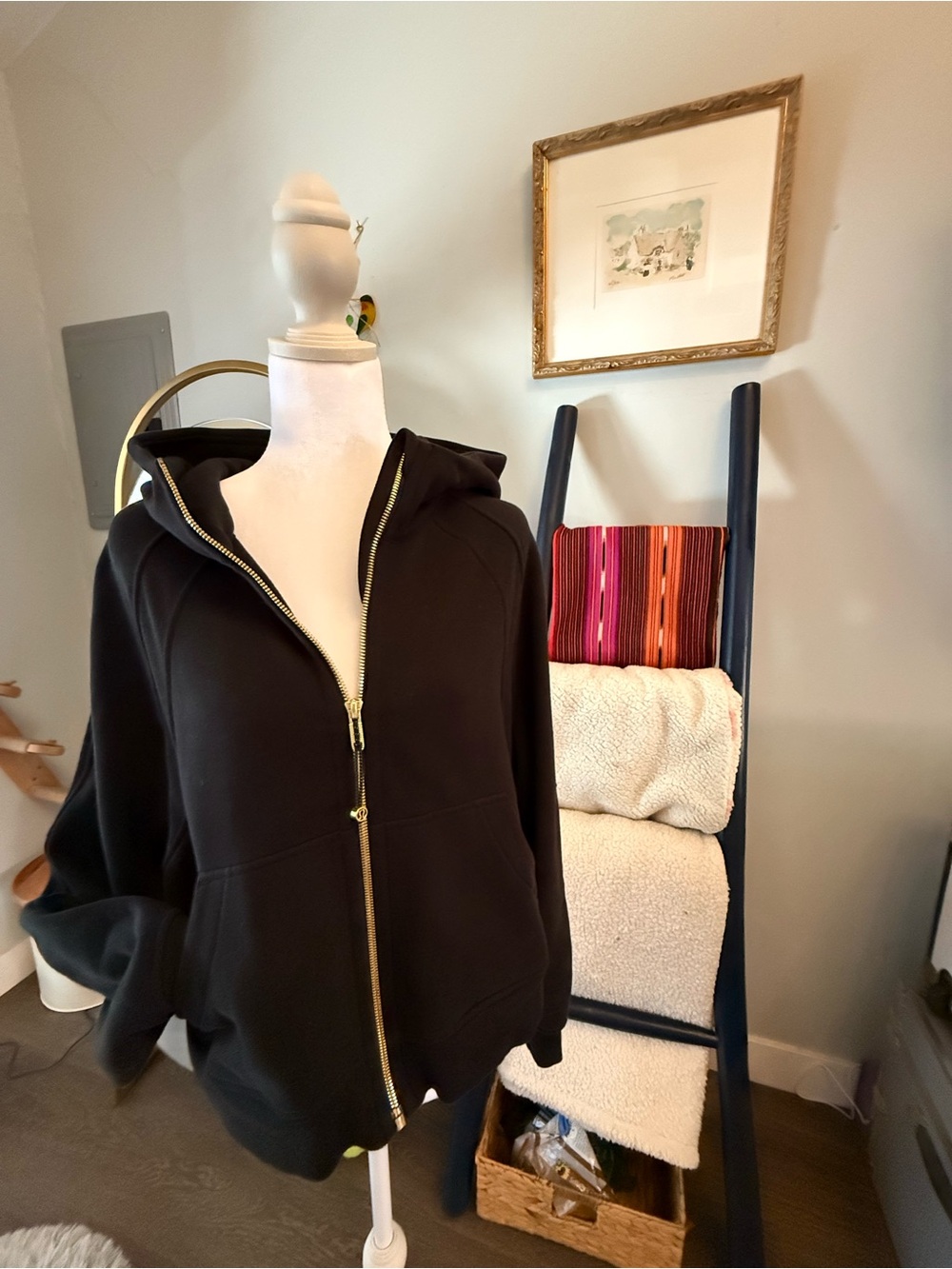 lululemon athletica Black Hoodie with Gold Zipper - Women